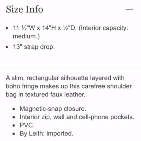 Leith Layered Fringe Leather Shoulder Bag - Picture 5 of 5